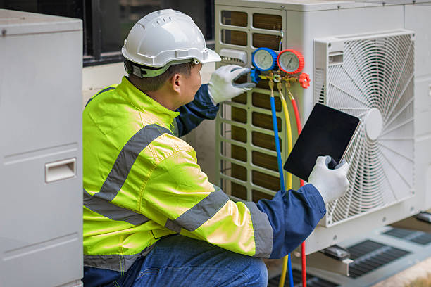 Professional Hvac technician working in Mineola, NY